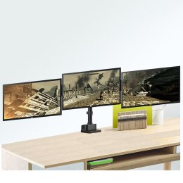 Uchwyt biurkowy na 3 monitory LCD LED z 2x USB 3.0 Maclean MC-811 17-27