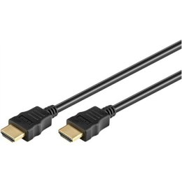 Goobay Standardowy kabel HDMI, pozłacany kabel HDMI, czarny, 10 m