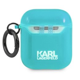 Karl Lagerfeld Choupette Head - Etui Airpods (fluo niebieski)