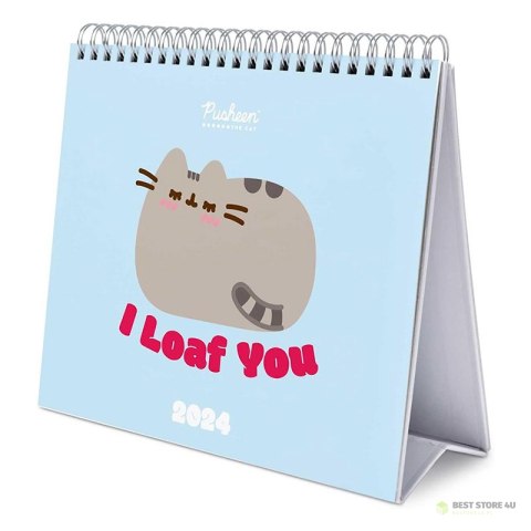 Pusheen - Kalendarz biurkowy z kolekcji Purrfect Love 2024 r (20 x 17 cm)