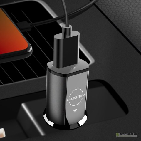 E-LIGHTER ładowarka samochodowa USB 2.4A z zapalniczką LI-01 ART E-LIGHTER ładowarka samochodowa USB 2.4A z zapalniczką LI-01 ART