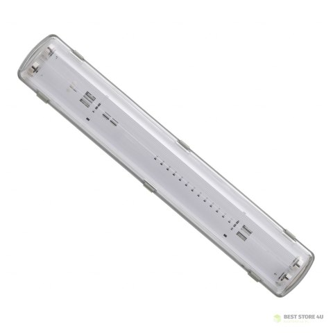 Oprawa IP65 Loyal Lighting dla 2xtuba LED 60cm, AC230V, zas.jednstr, transp. Oprawa IP65 Loyal Lighting dla 2xtuba LED 60cm, AC230V, zas.jednstr, transp.