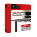 PÓŁKA ŚCIENNA na DEKODER DVB-T2, Odtwarzacz Blue-ray/DVD max 3kg D-52 ART - dualny montaż