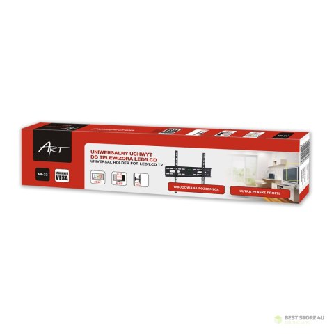 UCHWYT DO TV LCD/LED 26-60" 45KG AR-33 ART bez regulacji 2,4cm UCHWYT DO TV LCD/LED 26-60" 45KG AR-33 ART bez regulacji 2,4cm