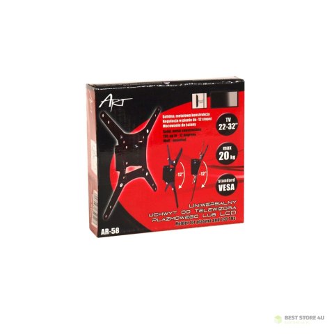 UCHWYT DO TV/monitora LCD/LED 17-32" 20KG AR-58 ART reg.w pionie UCHWYT DO TV/monitora LCD/LED 17-32" 20KG AR-58 ART reg.w pionie