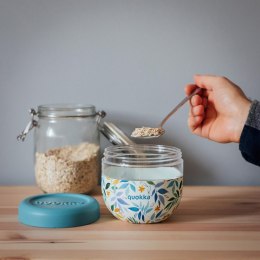 Quokka Bubble Food Jar - Pojemnik plastikowy na żywność / lunchbox 770 ml (Watercolor Leaves)