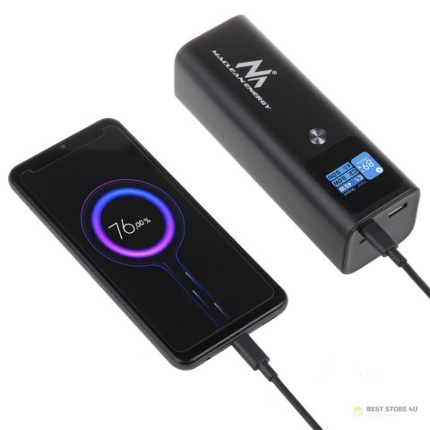 Mobilna bateria Power Bank Maclean, 24600mAh, Power Delivery (PD) 140W, Fast/Quick/Super Charge, 88,56Wh, 2x Typ-C, USB, MCE335 Mobilna bateria Power Bank Maclean, 24600mAh, Power Delivery (PD) 140W, Fast/Quick/Super Charge, 88,56Wh, 2x Typ-C, USB, MCE335