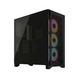 Obudowa PC Corsair Tempered Glass iCUE 4000D RGB AIRFLOW Okno boczne, Czarny, Mid-Tower, Zasilacz w zestawie Nie