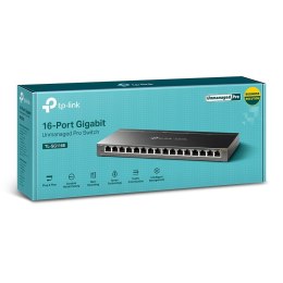 Switch TP-LINK TL-SG116E Zarządzany przez sieć, Możliwość montażu na ścianie, Ilość portów 1 Gbps (RJ-45) 16, Typ zasilania Zewn