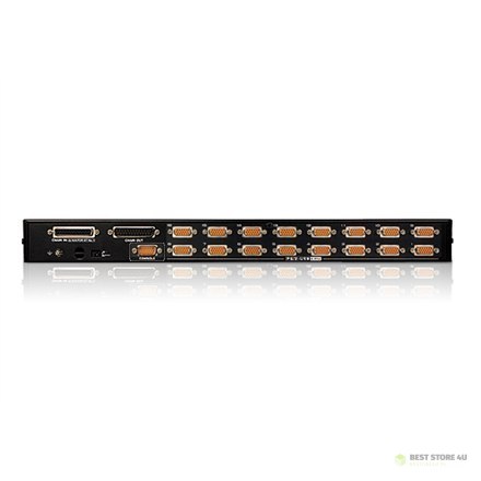 Aten CS1716A 16-portowy przełącznik KVM PS/2-USB VGA z portem Daisy-Chain i obsługą urządzeń peryferyjnych USB Aten CS1716A 16-portowy przełącznik KVM PS/2-USB VGA z portem Daisy-Chain i obsługą urządzeń peryferyjnych USB