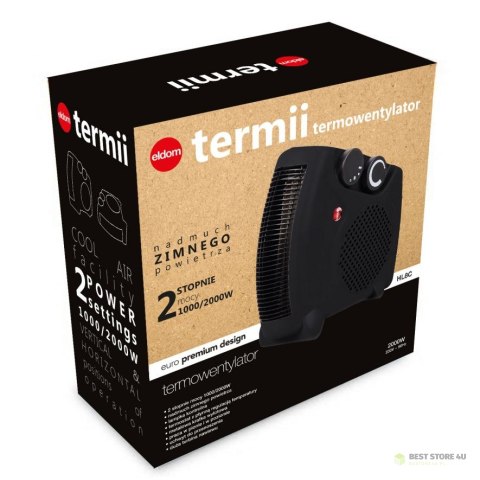 Termowentylator top grzejnik farelka 2000W ELDOM HL8C czarny Termowentylator top grzejnik farelka 2000W ELDOM HL8C czarny