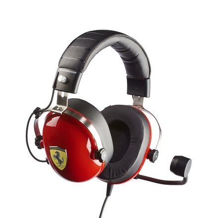 Thrustmaster Gaming Headset T Racing Scuderia Ferrari Edition Wbudowany mikrofon, Przewodowy, Redukcja szumów, Czerwony/Czarny
