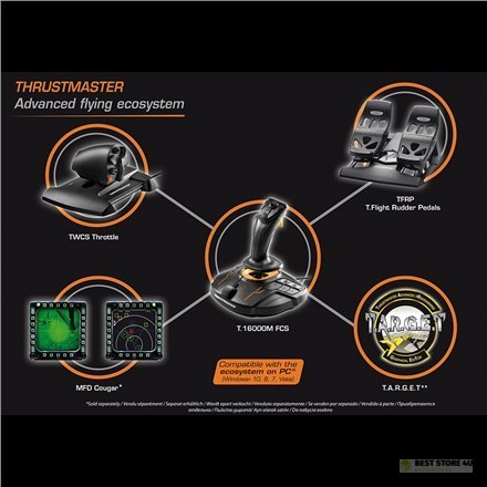 Zestaw lotniczy Thrustmaster Joystick T 16000M, czarny Zestaw lotniczy Thrustmaster Joystick T 16000M, czarny