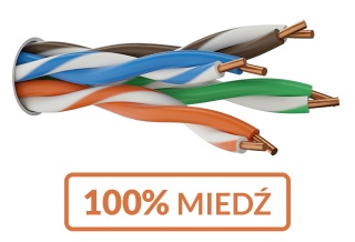 Kabel U/UTP kat.6 PE 4x2x23AWG ZEWNĘTRZNY ŻELOWANY 10m
