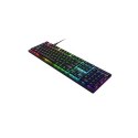 Razer Deathstalker V2, klawiatura gamingowa, oświetlenie LED RGB, RU, czarna, przewodowa, liniowy przełącznik optyczny
