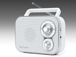 Muse Portable Radio M-051RW White, AUX in