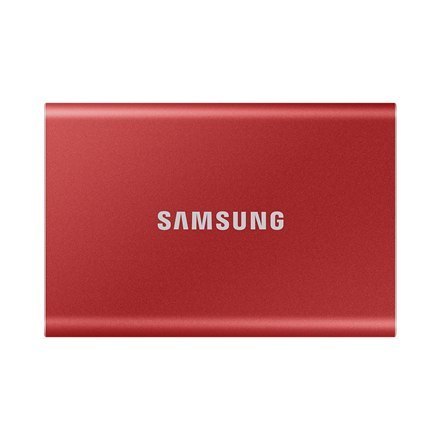 Przenośny dysk SSD Samsung T7 500 GB, USB 3.2, czerwony