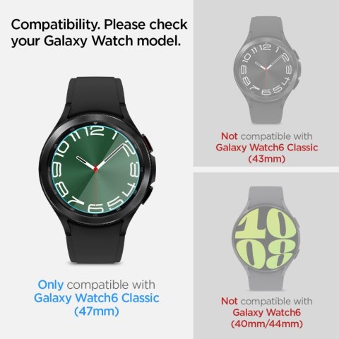 Spigen GLAS.TR EZ FIT - Szkło hartowane do Samsung Galaxy Watch 6 Classic 47 mm (2 szt)