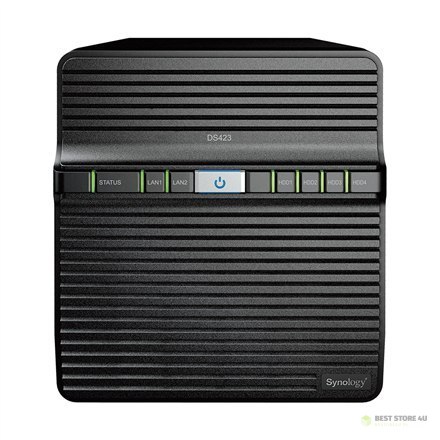 Synology Tower NAS DS423 do 4 HDD/SSD, Realtek, RTD1619B, Częstotliwość procesora 1,7 GHz, 2 GB, DDR4, 2x1GbE, 2xUSB 3.2 Gen 1 Synology Tower NAS DS423 do 4 HDD/SSD, Realtek, RTD1619B, Częstotliwość procesora 1,7 GHz, 2 GB, DDR4, 2x1GbE, 2xUSB 3.2 Gen 1