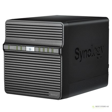 Synology Tower NAS DS423 do 4 HDD/SSD, Realtek, RTD1619B, Częstotliwość procesora 1,7 GHz, 2 GB, DDR4, 2x1GbE, 2xUSB 3.2 Gen 1 Synology Tower NAS DS423 do 4 HDD/SSD, Realtek, RTD1619B, Częstotliwość procesora 1,7 GHz, 2 GB, DDR4, 2x1GbE, 2xUSB 3.2 Gen 1