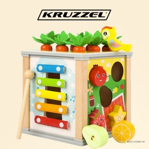 Kostka edukacyjna drewniana- sorter Kruzzel 22566 Kostka edukacyjna drewniana- sorter Kruzzel 22566