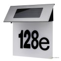 Solarna lampa LED z numerem domu Maclean, IP44, 1W, 100lm, 6000K, akumulator 600 mAh, 2,5V DC 70mA, MCE423