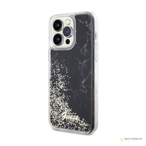 Guess Liquid Glitter Marble - Etui iPhone 14 Pro Max (Czarny) Guess Liquid Glitter Marble - Etui iPhone 14 Pro Max (Czarny)