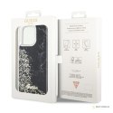 Guess Liquid Glitter Marble - Etui iPhone 14 Pro Max (Czarny)