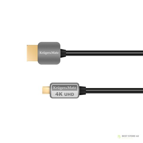 Kabel HDMI - micro HDMI wtyk-wtyk (A-D) 1.8m Kruger&Matz