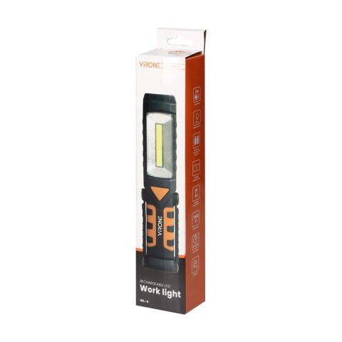 Latarka warsztatowa LED COB 3W+1W LED 1200mAh z funkcją powerbank
