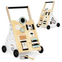 Drewniany chodzik pchacz wózek edukacyjny dla dzieci ECOTOYS