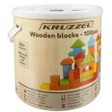 Klocki drewniane- 100szt. Kruzzel 22666