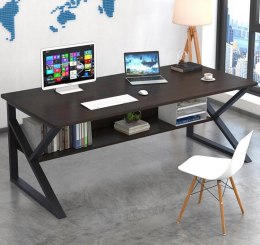 Biurko komputerowe, biurowe z półką 100x60cm czarne