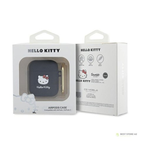 Hello Kitty Silicone 3D Kitty Head - Etui AirPods 1/2 gen (czarny) Hello Kitty Silicone 3D Kitty Head - Etui AirPods 1/2 gen (czarny)