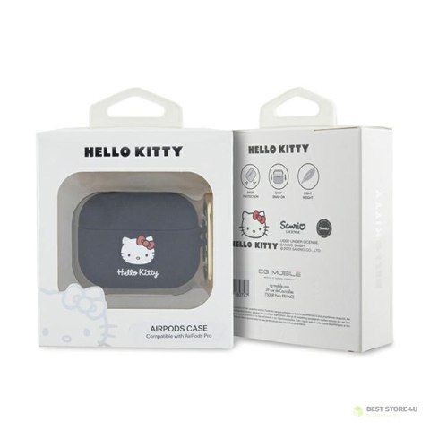 Hello Kitty Silicone 3D Kitty Head - Etui AirPods Pro (czarny) Hello Kitty Silicone 3D Kitty Head - Etui AirPods Pro (czarny)