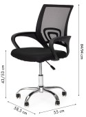 Fotel obrotowy biurowe krzesło wyprofilowane