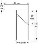 Oprawa sufitowa Rachid biała 60x150mm