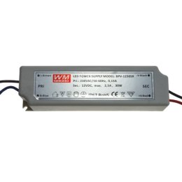 Zasilacz LED 12V 30W napięciowy IP67 plastik EK