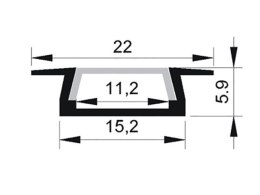Profil LED PL2ANA-03 2,0m klosz frosted