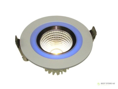 Downlight LED COB CALON 7W+3W biały ciepły+niebi-