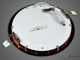 Panel led okragły Round 12W 230V mosiądz DW