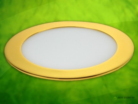 Panel led okragły Round 12W 230V złoty DW