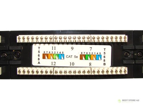 Patch panel 24-port UTP5e 1U 19" bez półki Patch panel 24-port UTP5e 1U 19" bez półki