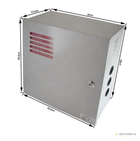 Zasilacz CCTV back up z kontrolą skrzynka 12V/10A- Zasilacz CCTV back up z kontrolą skrzynka 12V/10A-