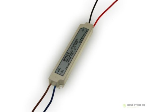 Zasilacz LED 12V 12W napięciowy IP67 plastik