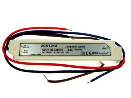 Zasilacz LED 12V 12W napięciowy IP67 plastik