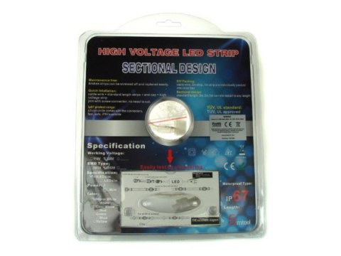 Taśma LED 2835 biały ciepły 5m 230V 60/1m blist--