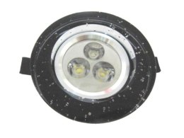 Downlight LED Power Madox Black 3*1W biały ciepły
