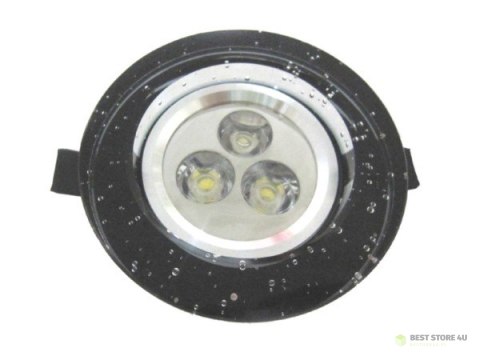 Downlight LED Power Madox Black 3*1W biały ciepły