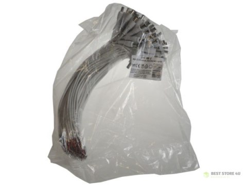 Wtyk DC 2,1/5,5 na kablu 30cm biały kabel op/100 Wtyk DC 2,1/5,5 na kablu 30cm biały kabel op/100